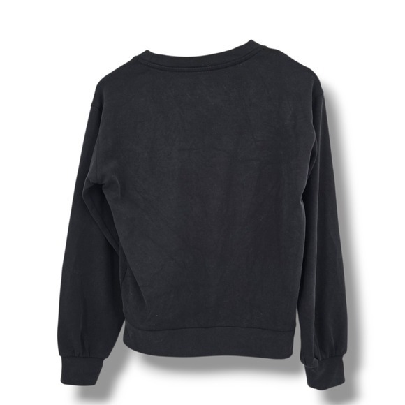Athleta V-Neck Sweatshirt‎ Long Sleeve Pullover Comfy Casual Black XS - Picture 2 of 8